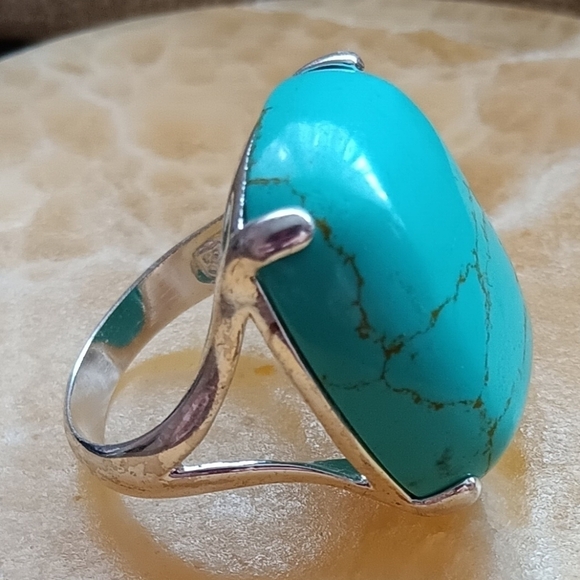 .925 Sterling Silver Turquoise Ring - Picture 8 of 10